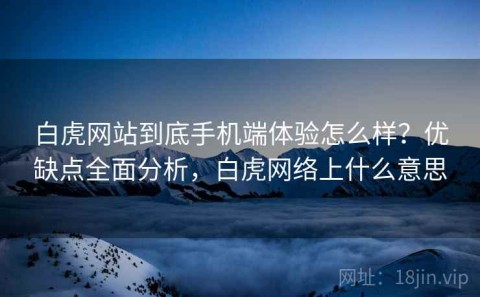 白虎网站到底手机端体验怎么样？优缺点全面分析，白虎网络上什么意思