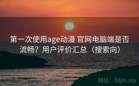 第一次使用age动漫 官网电脑端是否流畅？用户评价汇总（搜索向）