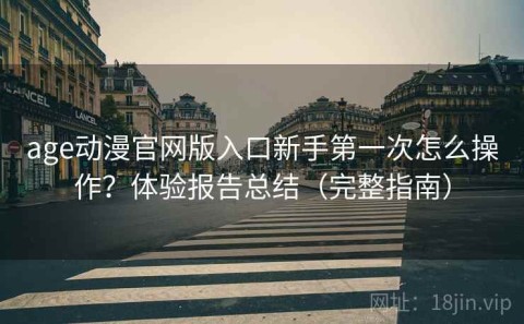 age动漫官网版入口新手第一次怎么操作？体验报告总结（完整指南）