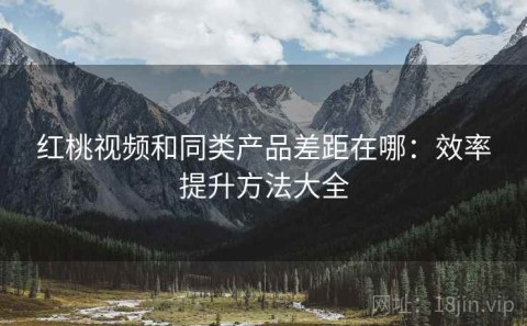 红桃视频和同类产品差距在哪：效率提升方法大全