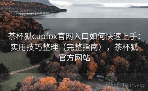 茶杯狐cupfox官网入口如何快速上手：实用技巧整理（完整指南），茶杯狐官方网站