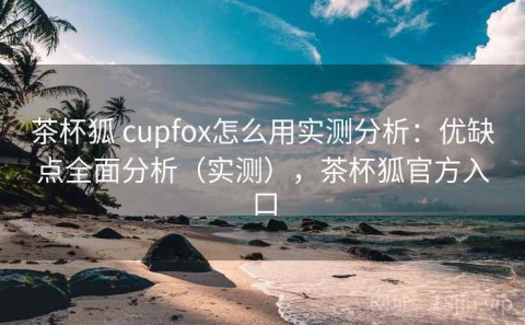 茶杯狐 cupfox怎么用实测分析：优缺点全面分析（实测），茶杯狐官方入口