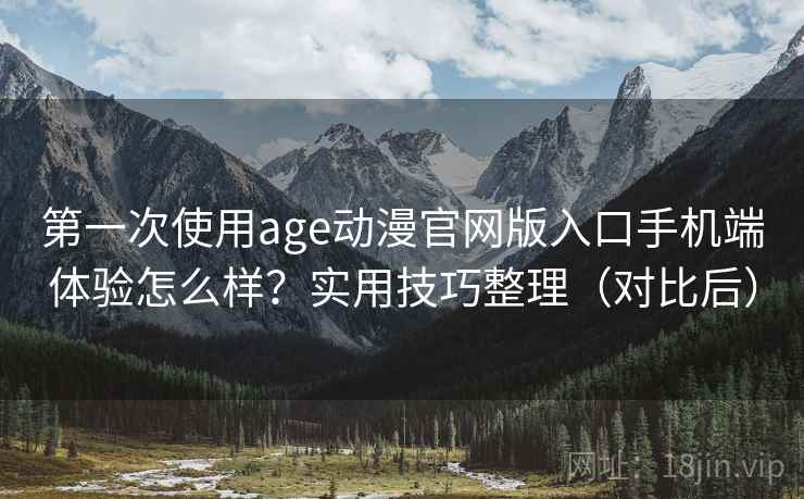 第一次使用age动漫官网版入口手机端体验怎么样？实用技巧整理（对比后）