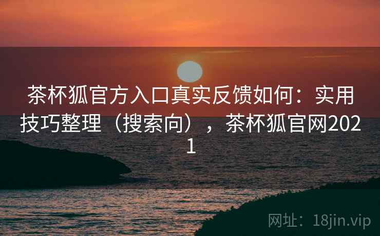 茶杯狐官方入口真实反馈如何：实用技巧整理（搜索向），茶杯狐官网2021