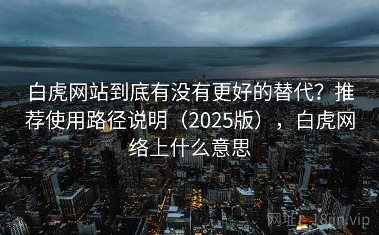 白虎网站到底有没有更好的替代？推荐使用路径说明（2025版），白虎网络上什么意思