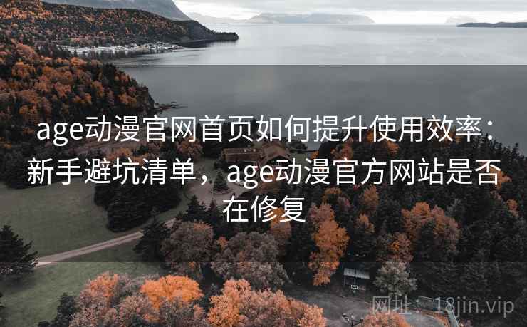 age动漫官网首页如何提升使用效率：新手避坑清单，age动漫官方网站是否在修复