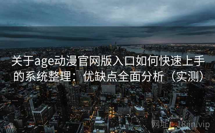 关于age动漫官网版入口如何快速上手的系统整理：优缺点全面分析（实测）